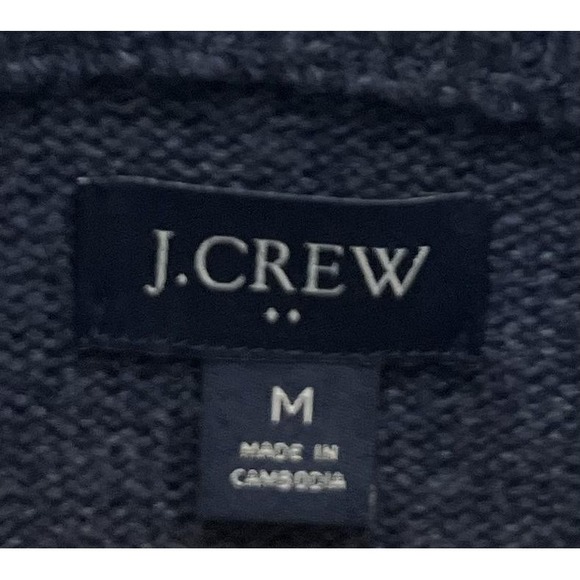 J.Crew Sweater Mens Medium Heathered Blue Shawl Collar Pullover Wool Blend CD598 - Picture 3 of 9